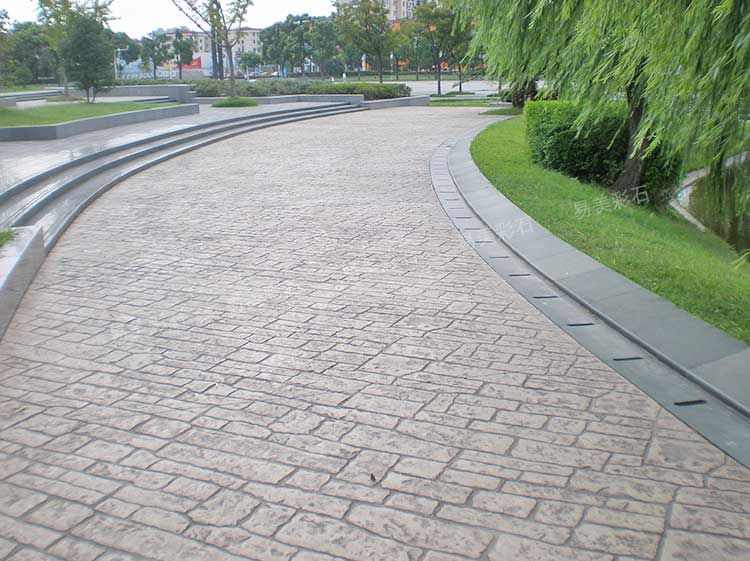 公园游步道水泥压模地坪